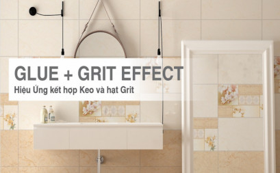 Beautiful look on tiles with Glue & Grit Effect