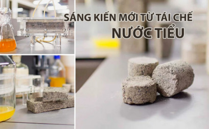 Biological tiles made of urine