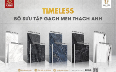 Enamel enhancement technology on Timeless quartz ceramic tile collection from Prime Group